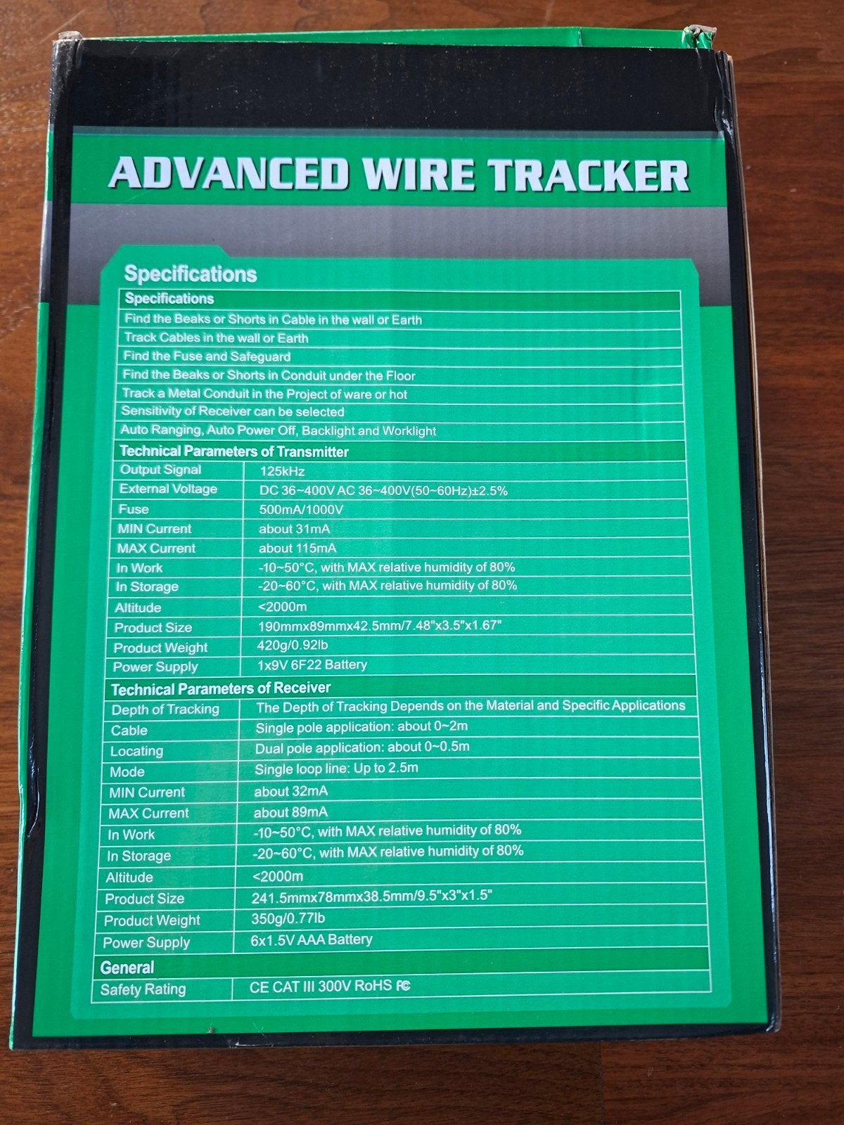 Geavanceerde Kabelzoeker / Draad Tracker MS6818, Doe-het-zelf en Verbouw, Ophalen of Verzenden, Zo goed als nieuw, Elektriciteit