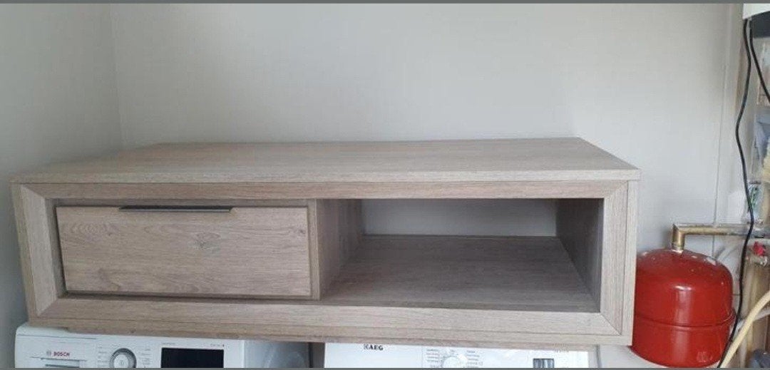 Robuuste Salontafel Eiken Houtnerf - B135 x D67 x H40 cm, Huis en Inrichting, Tafels | Salontafels, Ophalen, Rechthoekig, 100 tot 150 cm