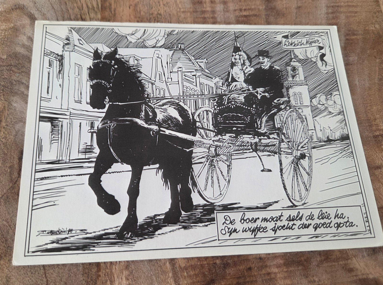 Boer met paard en wagen, Verzenden, 1960 tot 1980, Gelopen, Overige thema's