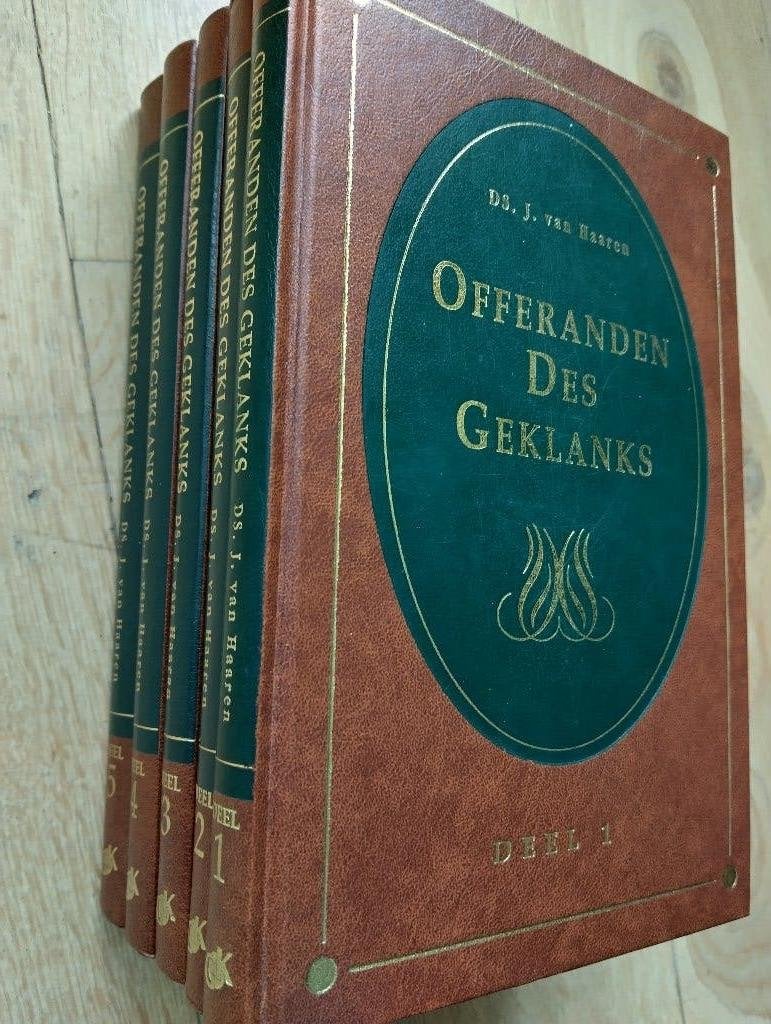 Nr. 258  Ds. J. van Haaren, Offeranden des geklanks, 5 delen, Haaren, ds J. van, Christendom | Protestants, Ophalen of Verzenden