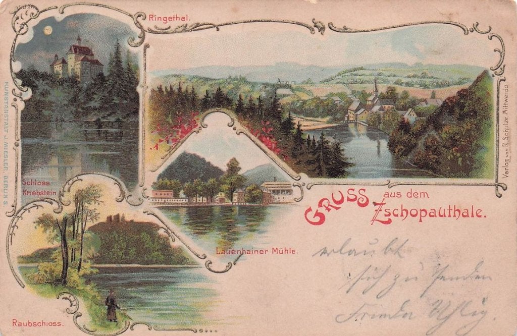 702-109-007 Gruss Aus Dem Zschopauthale, Verzenden, Voor 1920, Duitsland
