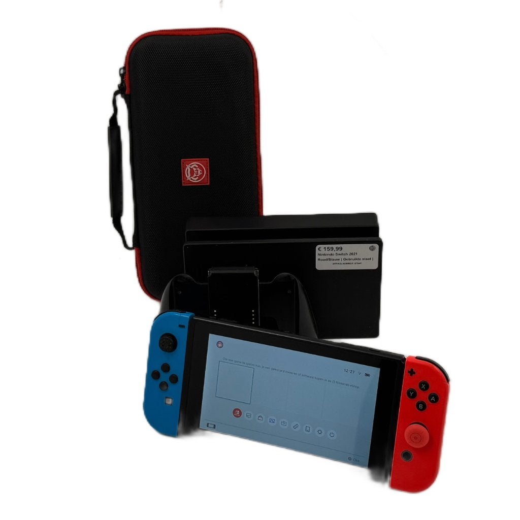 Nintendo Switch 2021 Rood/Blauw | Gebruikte staat |, Spelcomputers en Games, Spelcomputers | Nintendo Switch, Gebruikt, Dordrecht@usedproducts.nl