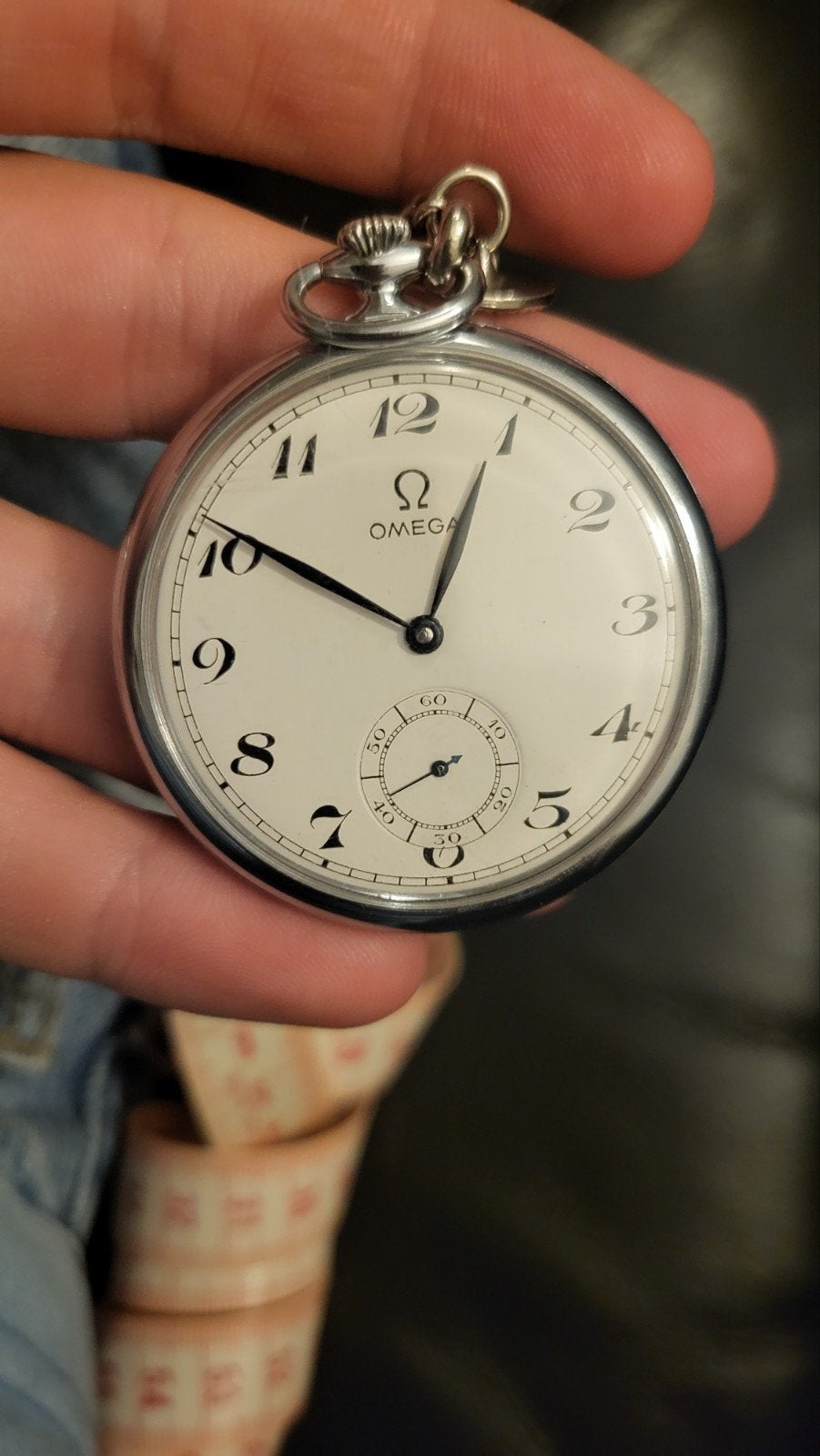 Vintage Omega Zakhorloge - Zilverkleurig, Ophalen of Verzenden, Overige materialen, Overige typen