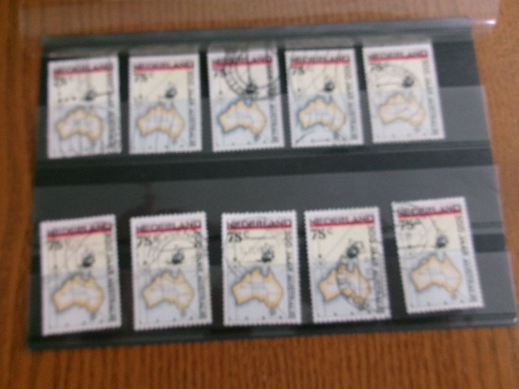1988 - 10 x australie (916f), Postzegels en Munten, Postzegels | Nederland, Verzenden, Gestempeld