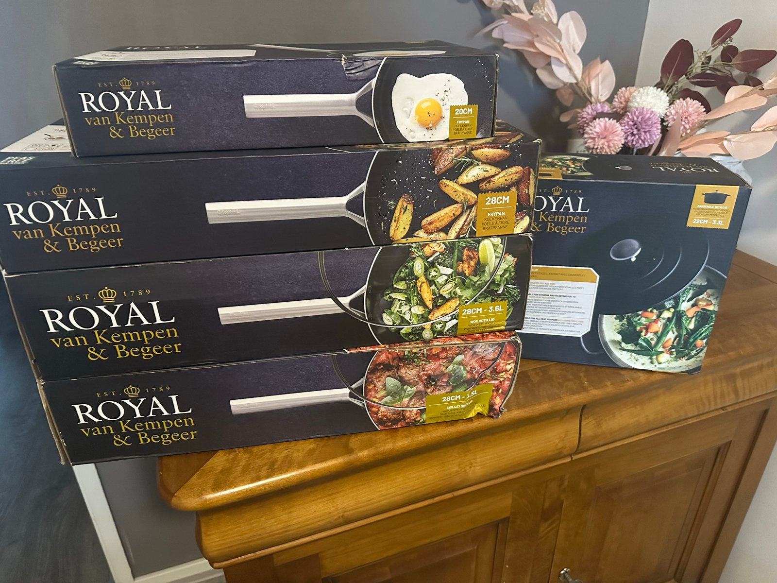 Royal van Kempen & Begeer Pannenset - Nieuw, Huis en Inrichting, Overige materialen, Antiaanbaklaag, Nieuw, Pannenset