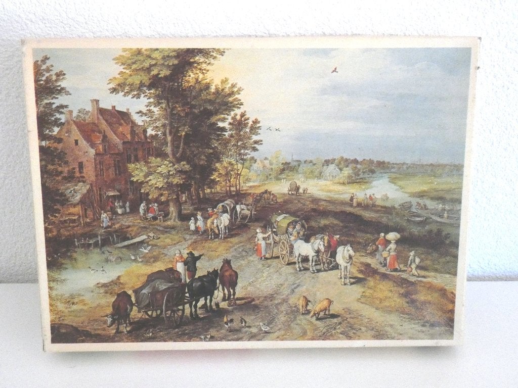 White Horse puzzel-Jan Brueghel "Het Dorp", 480 st, ongeteld, Ophalen of Verzenden, Minder dan 500 stukjes, Gebruikt, Legpuzzel