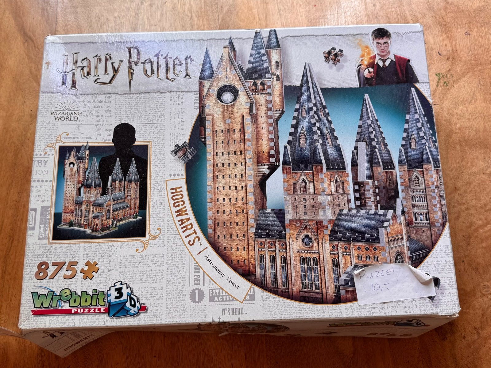 Harry Potter 3D Puzzel Zweinstein Astronomietoren Wrebbit, Ophalen, Meer dan 50 stukjes, Gebruikt, 6 jaar of ouder
