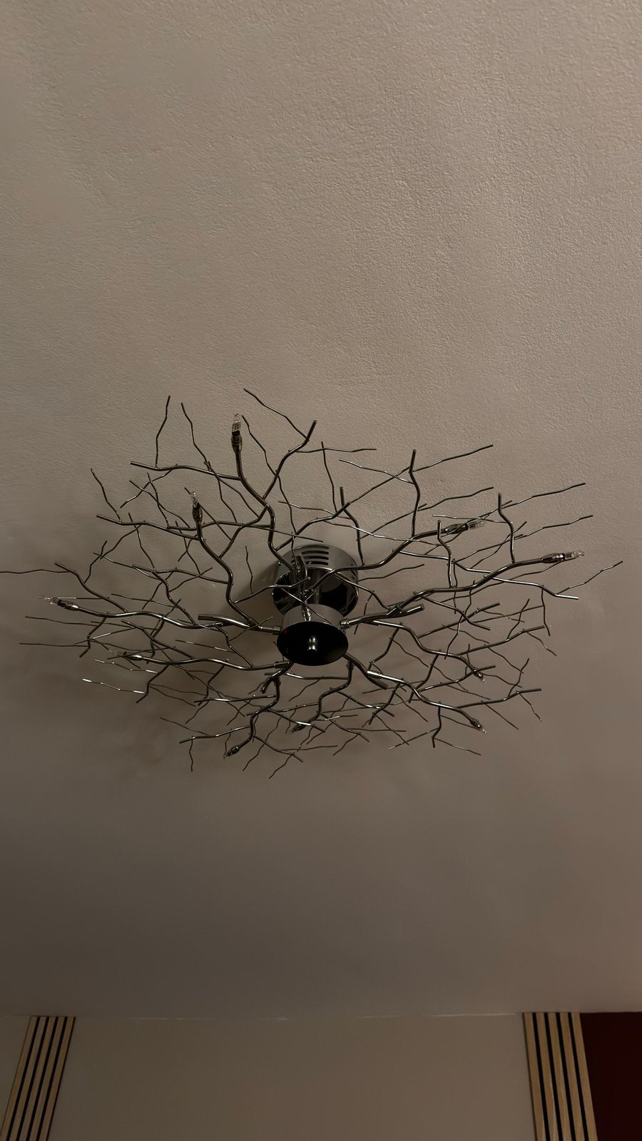 Moderne plafondlamp 'takken' design, Huis en Inrichting, Lampen | Plafondlampen, Ophalen, Zilver, Modern, Zo goed als nieuw