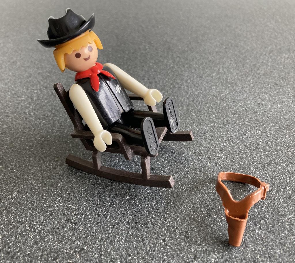 Playmobil 3341 sheriff met schommelstoel en holster, Kinderen en Baby's, Speelgoed | Playmobil, Ophalen of Verzenden, Los playmobil