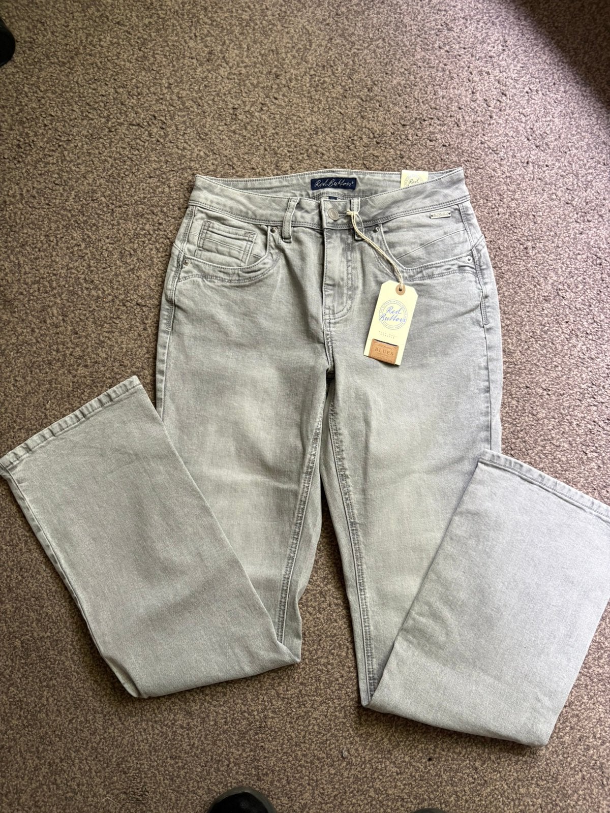 Grijze Red Button spijkerbroek maat 36 L 31, Kleding | Dames, Spijkerbroeken en Jeans, Ophalen of Verzenden, Nieuw, Grijs