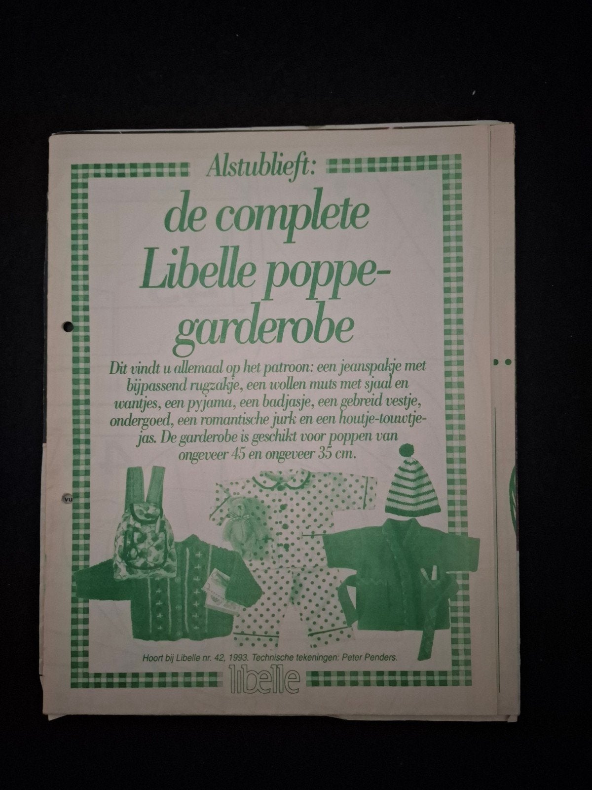 Libelle poppengarderobe patronen (1983), Kinderen en Baby's, Ophalen of Verzenden, Gebruikt, Overige typen