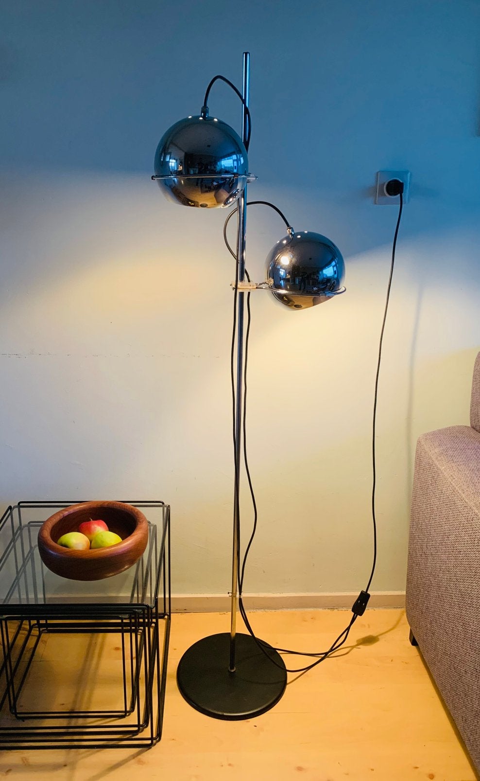 Vintage Gepo vloerlamp 60’s, Ophalen, Gebruikt, E27 (groot), Retro vintage