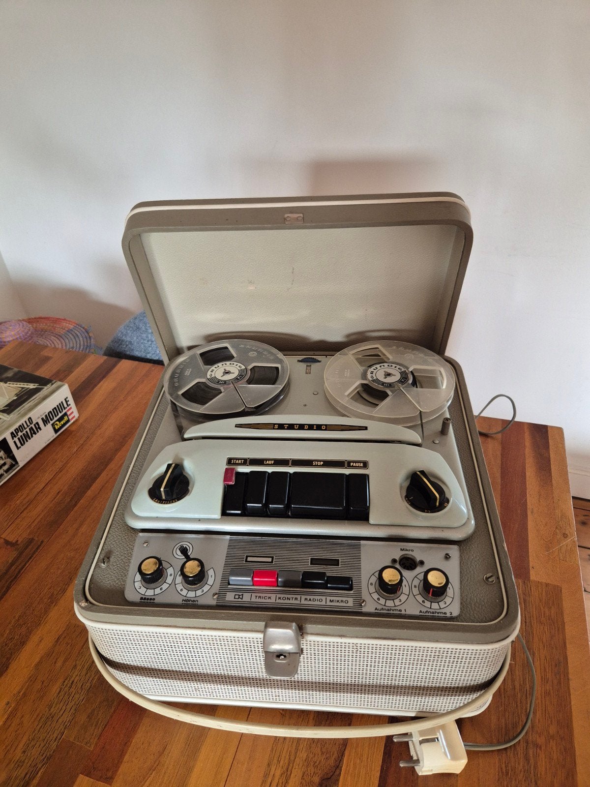 Vintage Grundig Studio MK 3332 Bandrecorder, Ophalen of Verzenden, Bandrecorder, Met banden