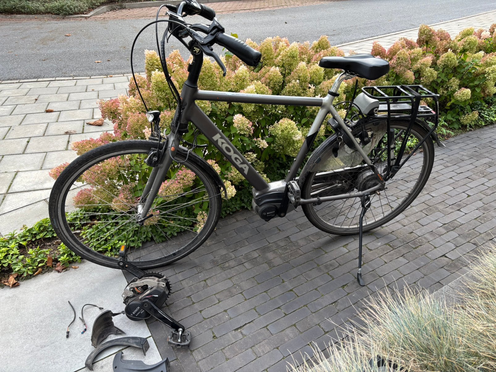 Koga fiets voor onderdelen + extra Bosch motor, Ophalen, Gebruikt, 10 tot 15 versnellingen, Koga Miyata