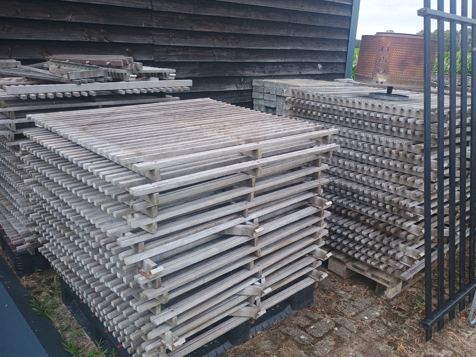 Hardhouten roosters voor omheining of poorten 1.00x1.00, Ophalen of Verzenden