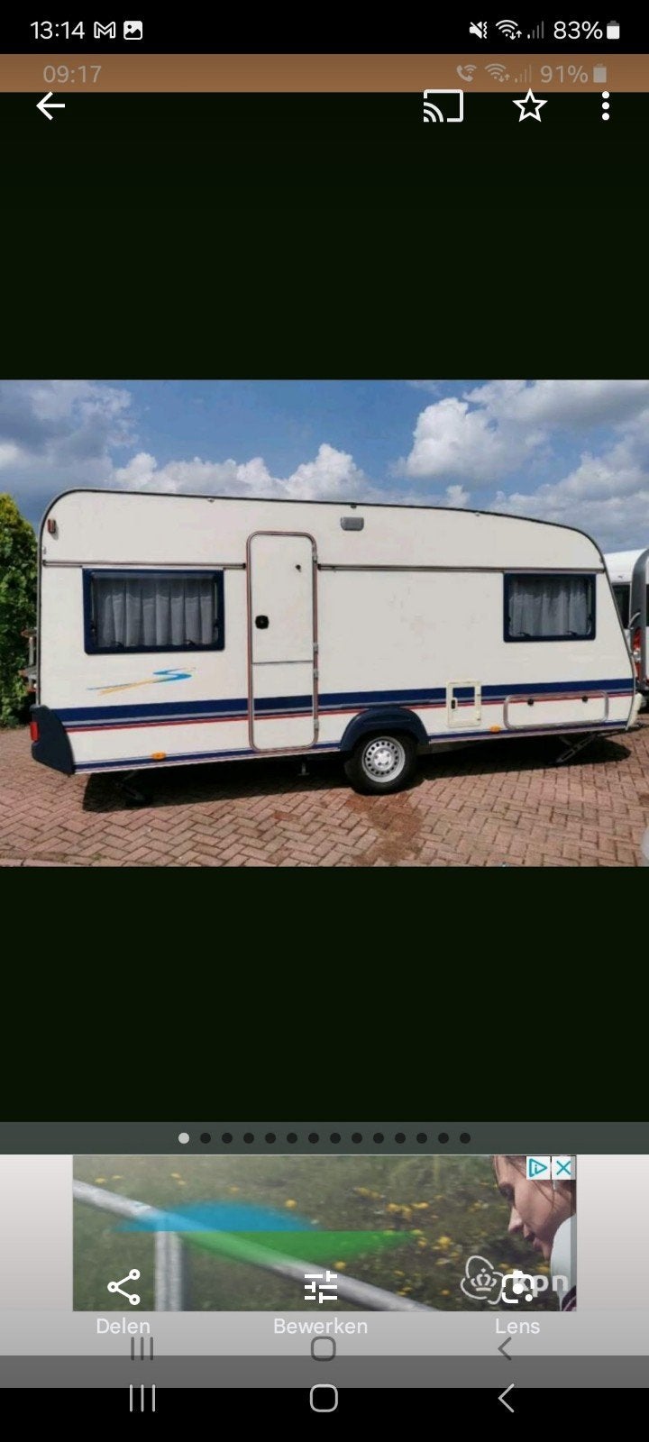 Wilk Stern DQ 470 met airco, voortent en luifel, Caravans en Kamperen, Vast bed, Rondzit, Kachel, Particulier
