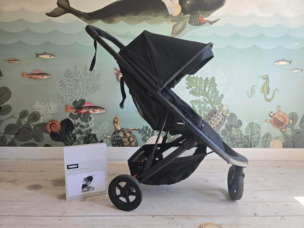 Thule Spring buggy met regenhoes - zo goed als nieuw, Kinderen en Baby's, Buggy's, Ophalen, Zo goed als nieuw, Regenhoes