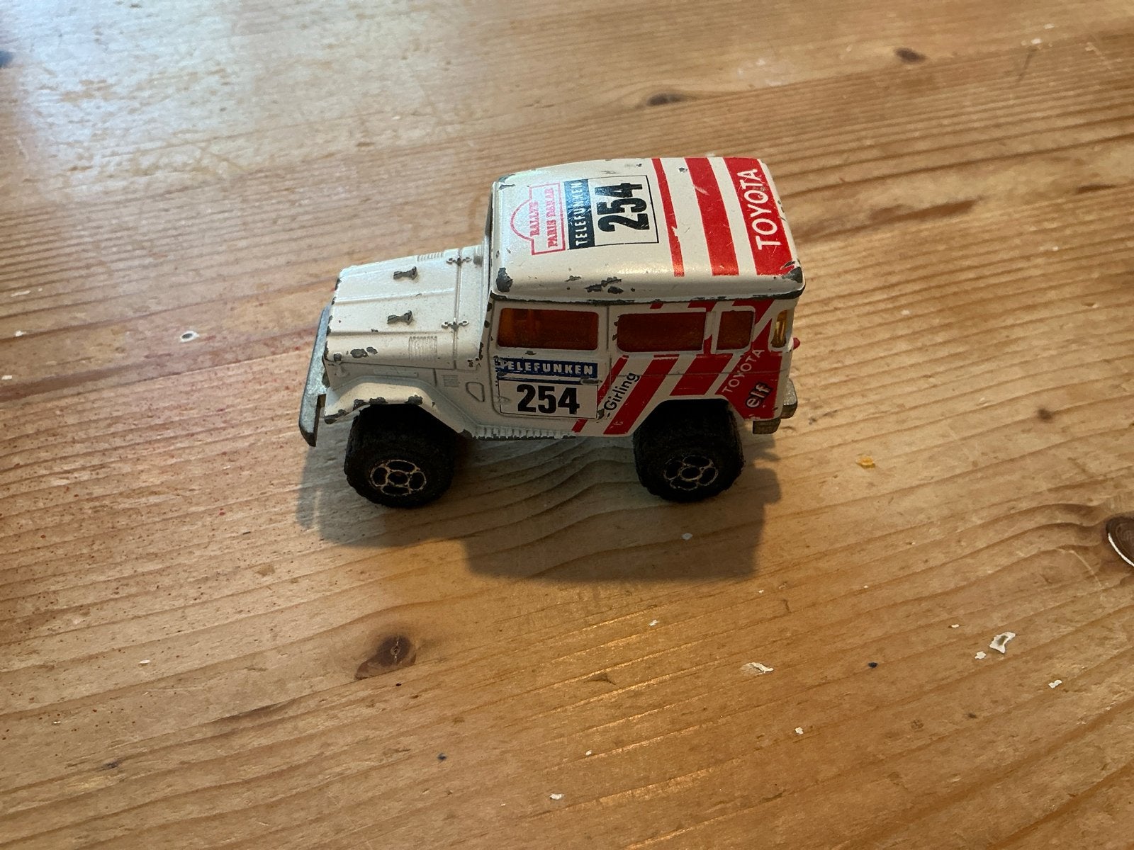 Majorette Toyota 4x4 Rallye Paris Dakar Speelgoedauto, Ophalen of Verzenden, Gebruikt