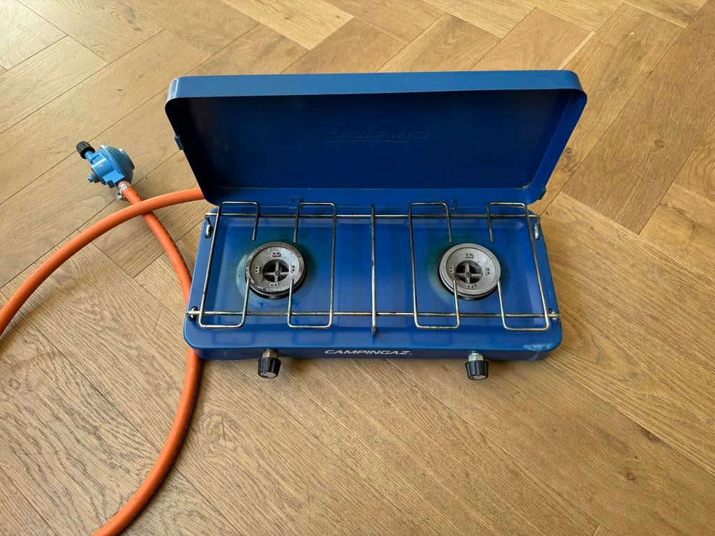 Campingaz kookstelletje met 2 branders, Ophalen of Verzenden, Gebruikt