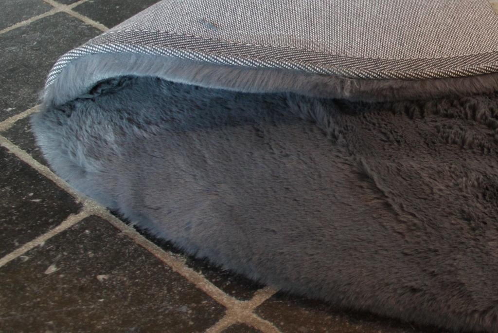 Superzacht rond vloerkleed Comfy Fluffy antraciet Ø160 cm., 150 tot 200 cm, Rond, Nieuw, Ophalen of Verzenden