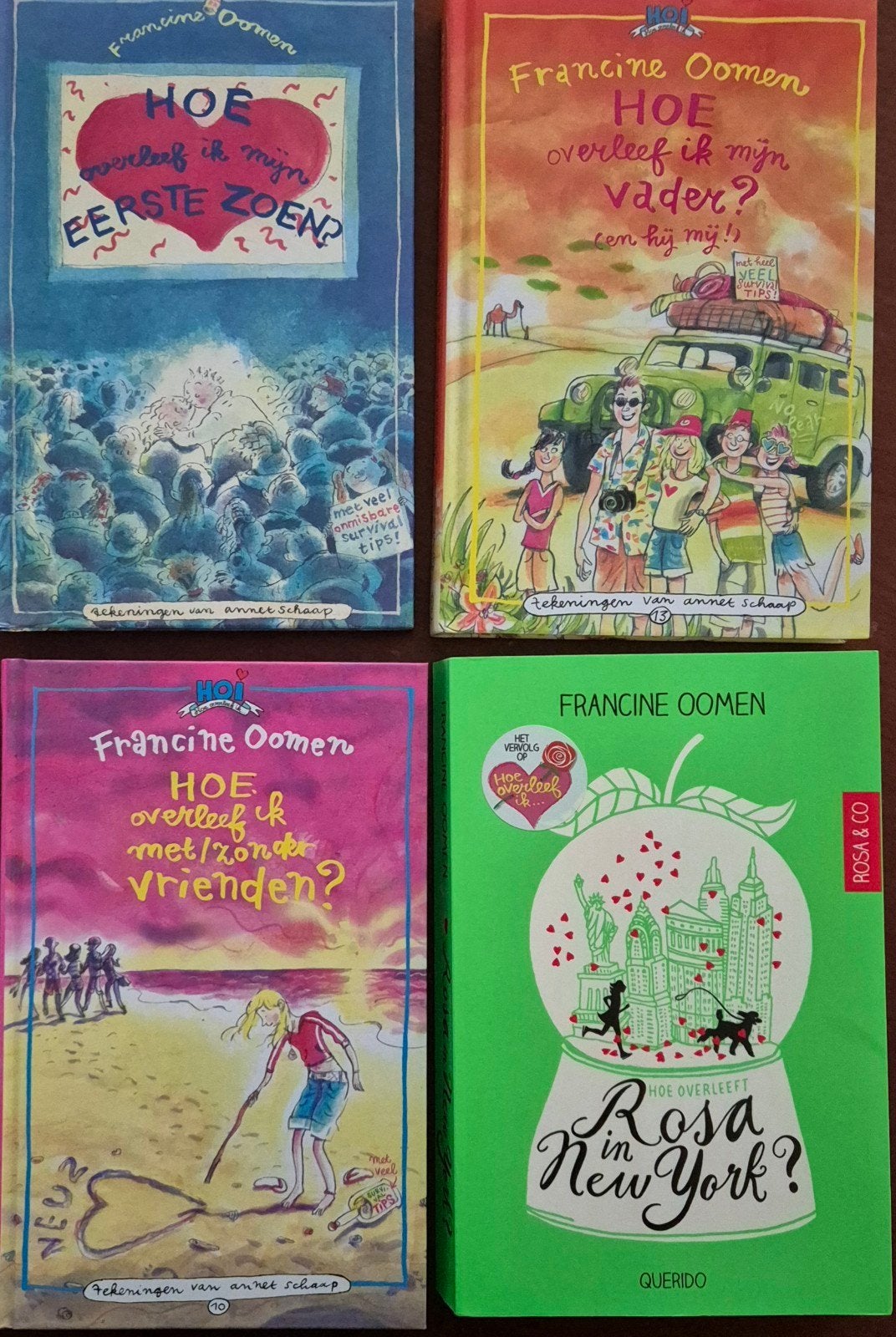 Francine Oomen - Hoe overleef ik... serie (4 boeken), Ophalen, Zo goed als nieuw, Francine Oomen, Fictie