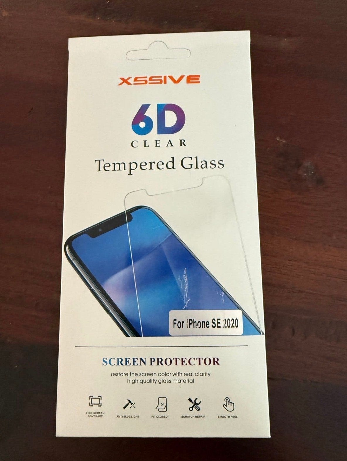 XSSIVE 6D Clear Tempered Glass iPhone SE (2020) Screenprotec, Ophalen of Verzenden, Nieuw, Bescherming, Apple