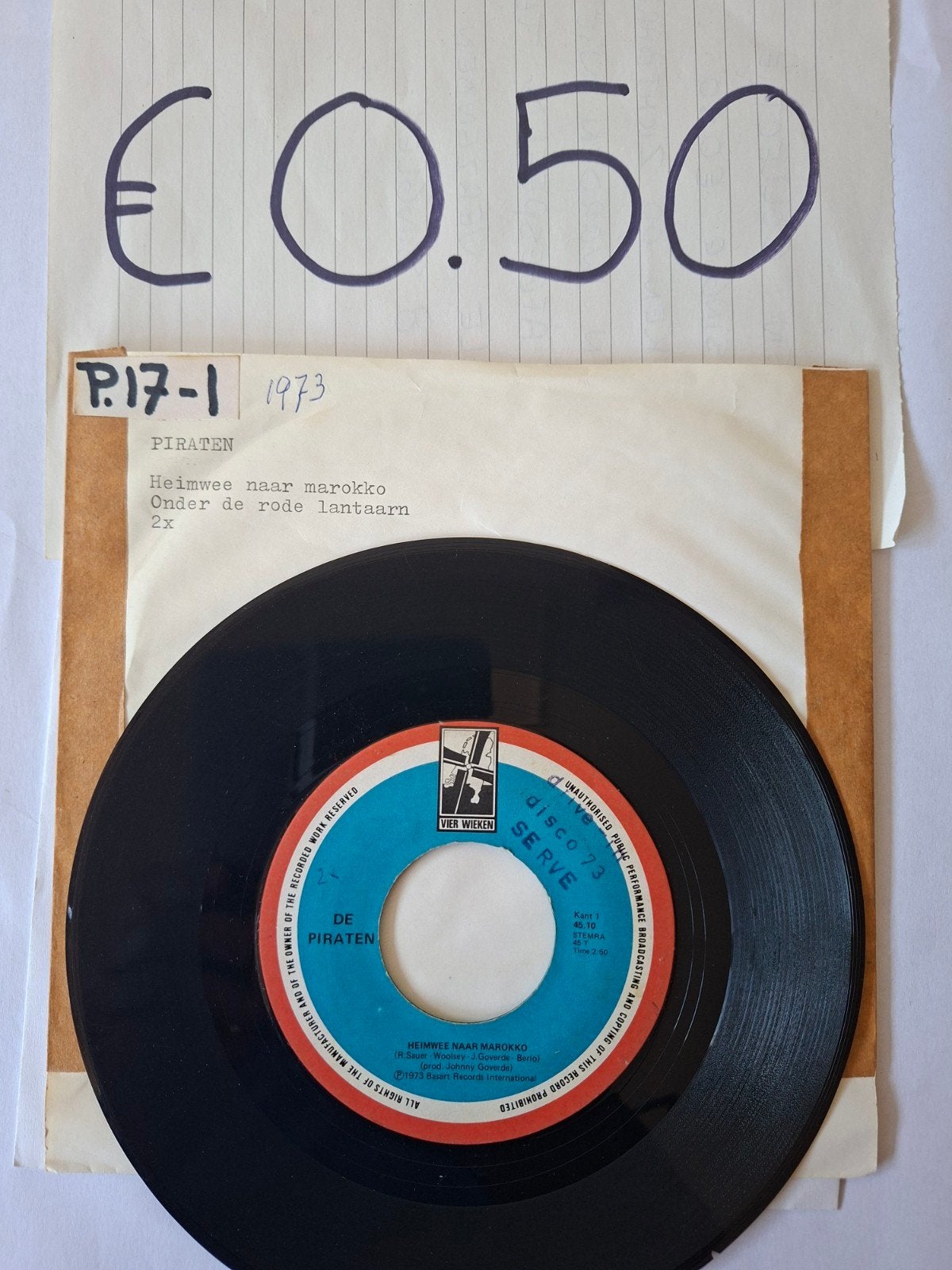 Piraten, Cd's en Dvd's, Vinyl Singles, Ophalen of Verzenden, Gebruikt, 7 inch, Nederlandstalig