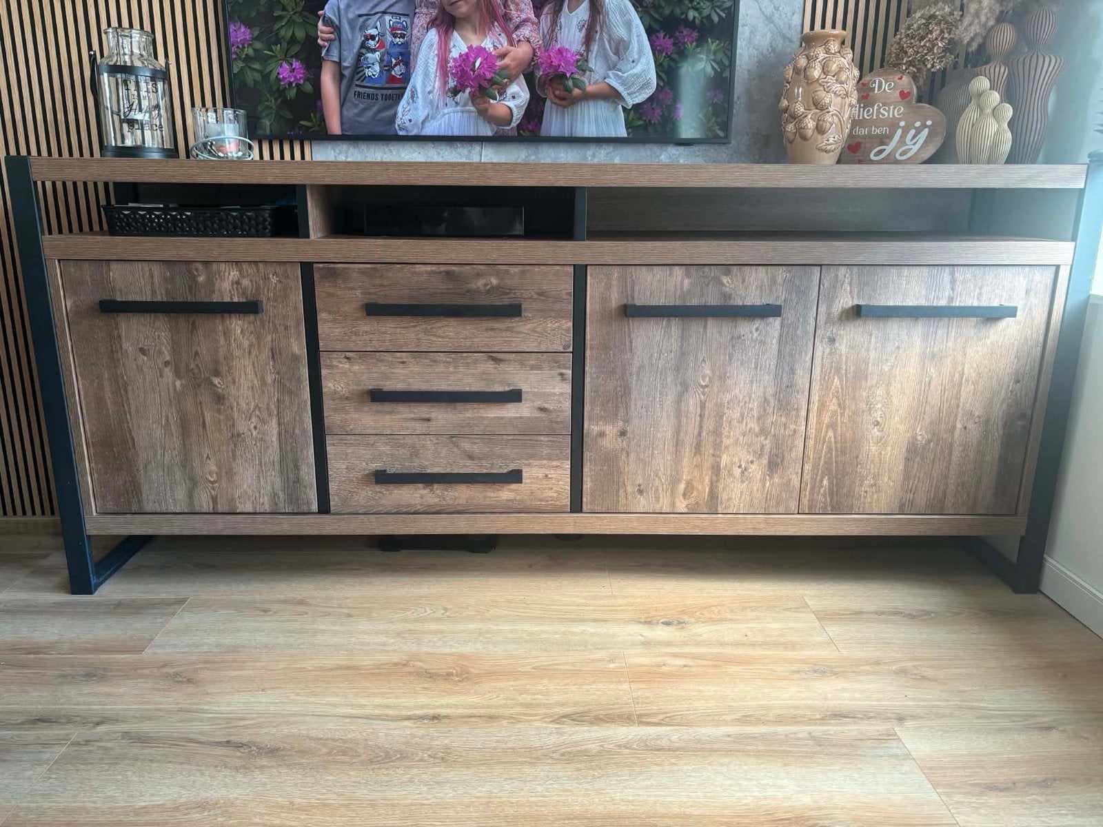 Cadzand Dressoir - mokka kleur B220 x H95 x D45 cm, 150 tot 200 cm, Ophalen of Verzenden, Zo goed als nieuw, Met lade(s)