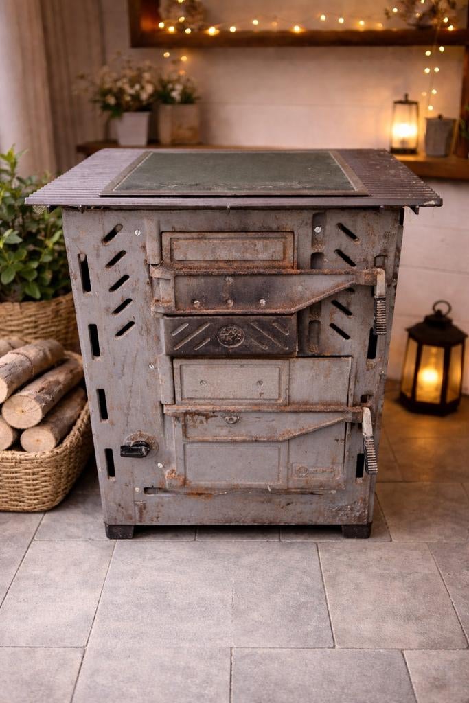 Robuuste Buitenkachel - Perfect voor Tuin en Terras, Huis en Inrichting, Kachels, Ophalen, Gebruikt, Houtkachel, Vrijstaand