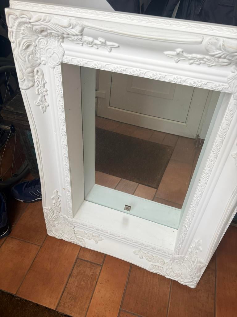 Riviera maison spiegel met kleine beschadiging, Ophalen of Verzenden, Zo goed als nieuw, Minder dan 100 cm, Rechthoekig