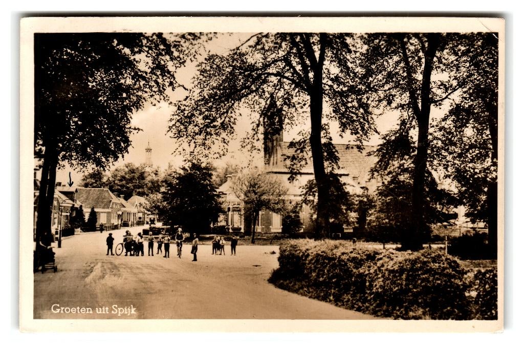 Spijk, Groeten uit Spijk, Verzenden, 1940 tot 1960, Gelopen, Groningen