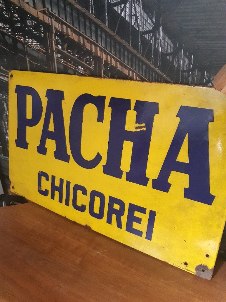 Emaille reclamebord Pacha, Ophalen of Verzenden