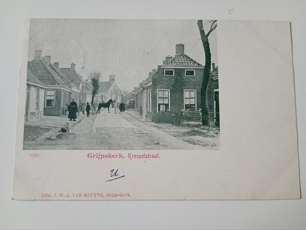 Grijpskerk Kreupelstraat 1902, Ophalen of Verzenden, Voor 1920, Gelopen, Groningen