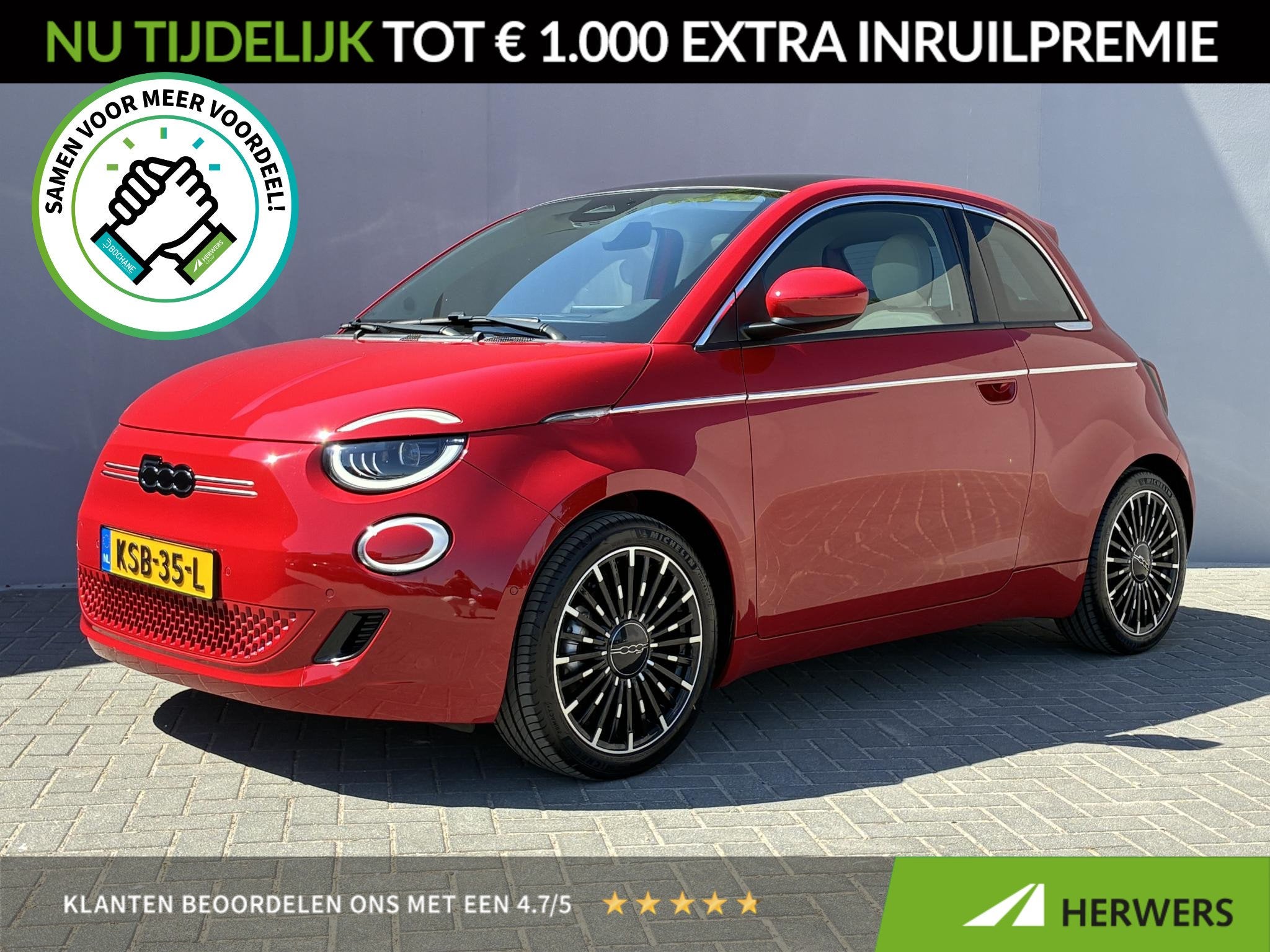Fiat 500e La Prima 42 kWh / SOH 93% / Apple Carplay/Android, Auto's, Gebruikt, 118 pk, https://media-marktplaats.export.dv.nl/23484101327/document-1.pdf