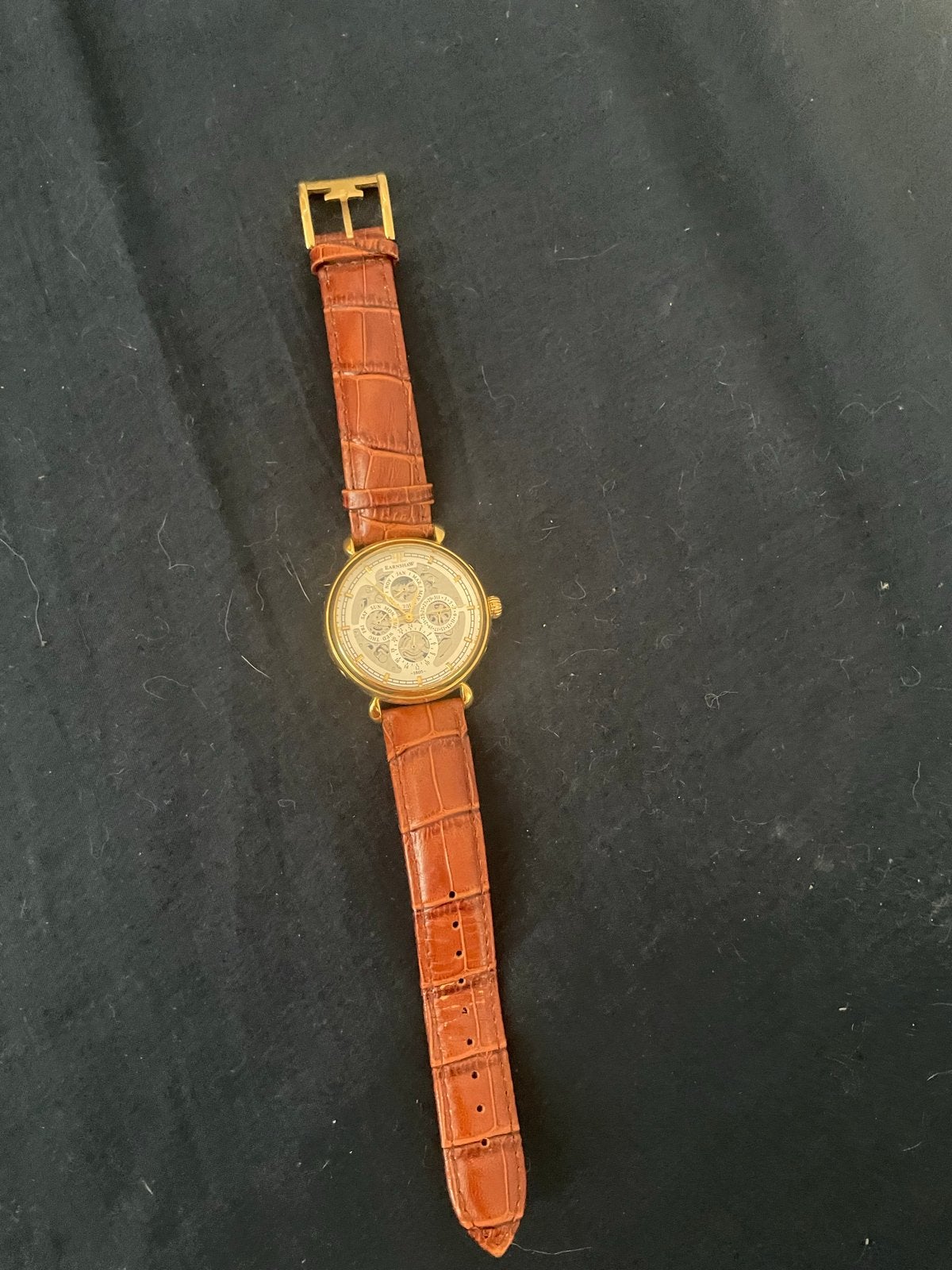 Thomas Earnshaw ES-8043 Herenhorloge - Nieuwstaat, Sieraden, Tassen en Uiterlijk, Horloges | Heren, Leer, Staal, Polshorloge, Zo goed als nieuw