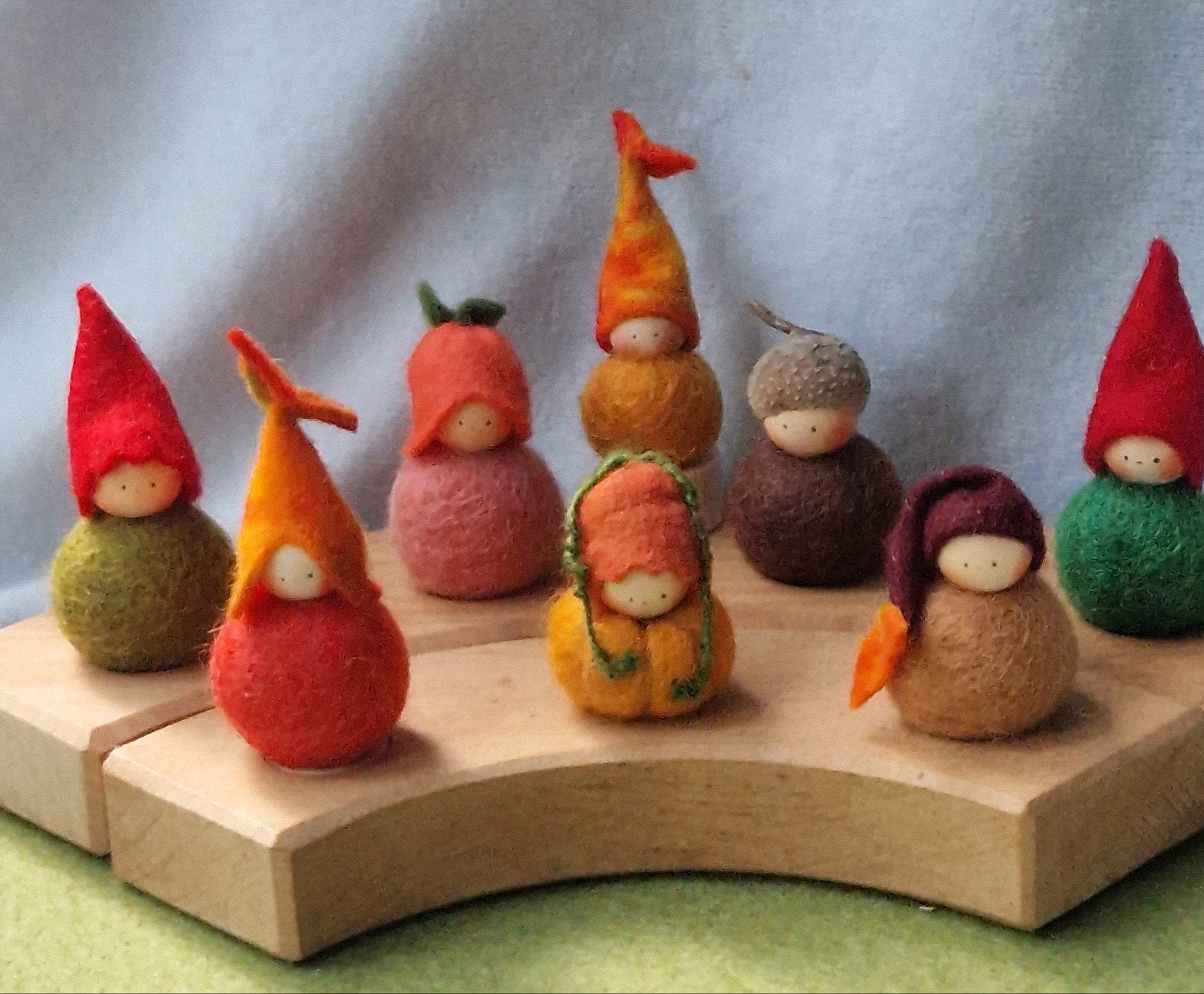 Herfst Seizoenstafel Vrije School jaarring steker pompoen, Verzenden, Nieuw, Figuurtje(s), Wolvilt