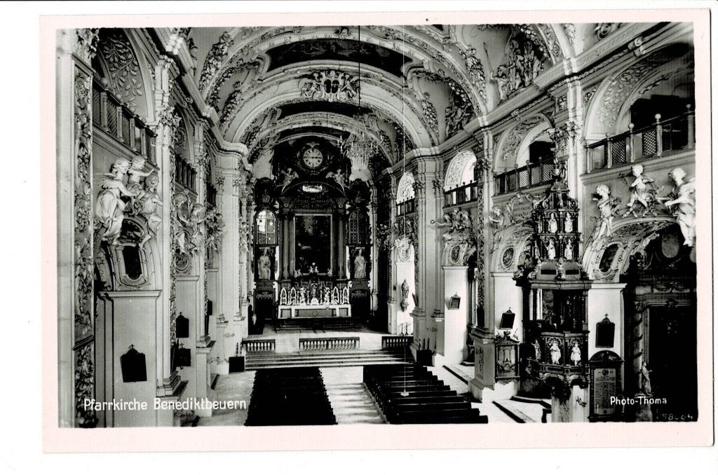 Benediktbeueren, interieur Kerk, Ophalen of Verzenden, Ongelopen, Duitsland