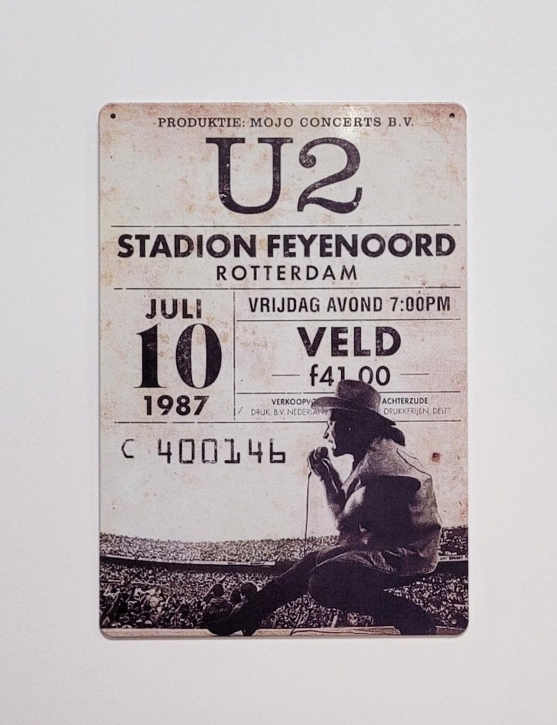 U2 Feyenoord station reclamebord van metaal wandbord deco, Verzamelen, Info@deconoord.nl, Deco Noord, Nieuw, Ophalen of Verzenden