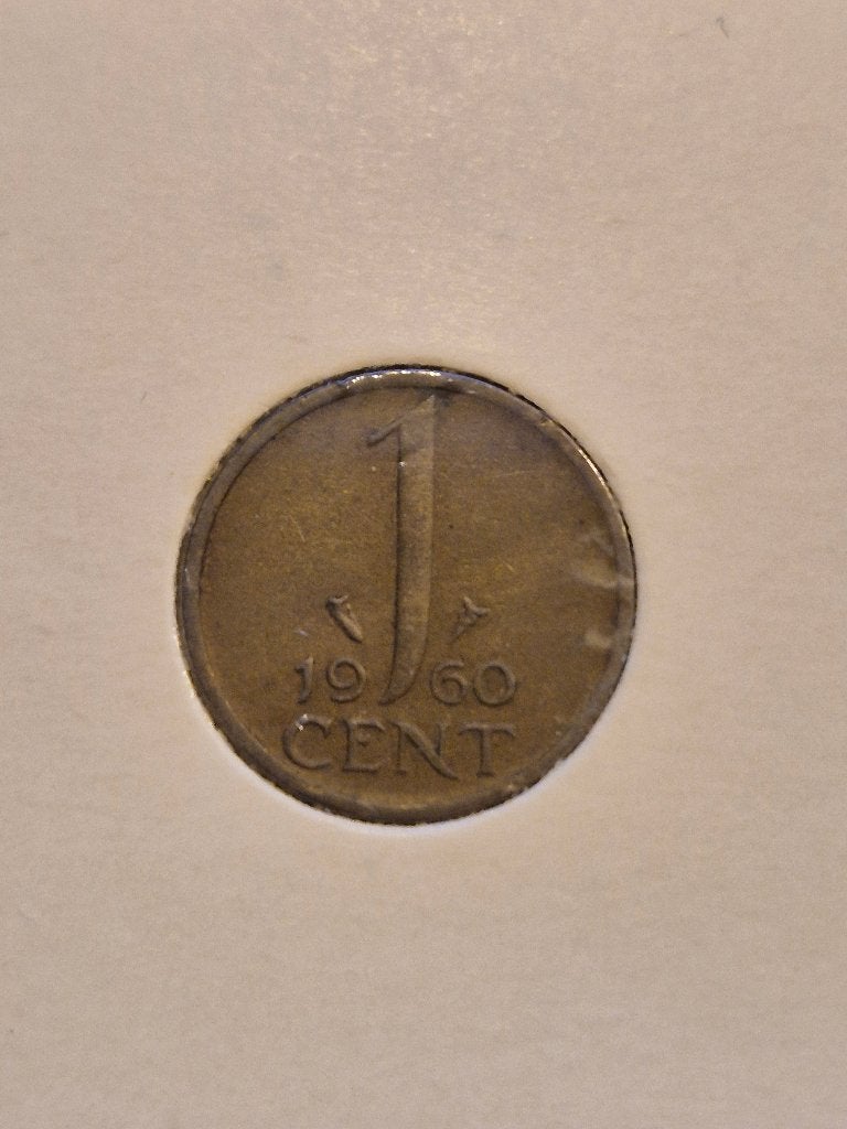 Nederland - 1 Cent 1960, Verzenden, Koningin Juliana, 1 cent, Losse munt