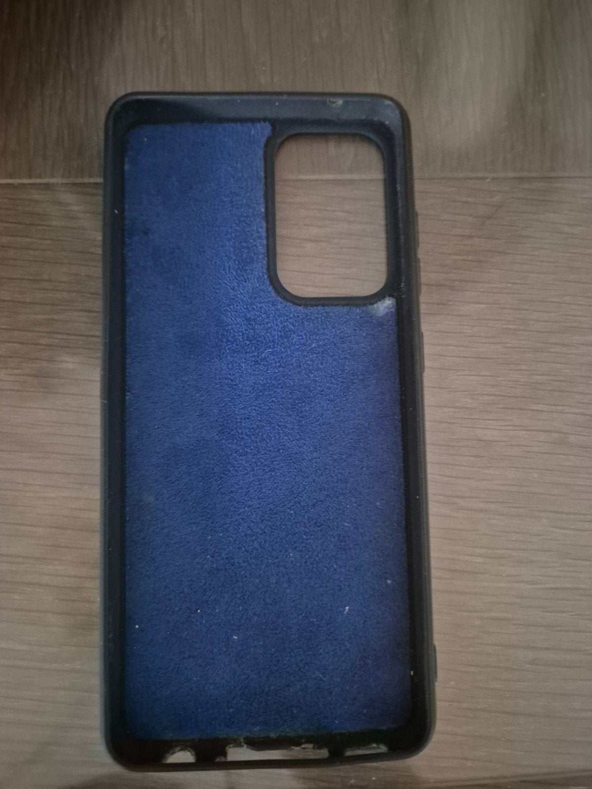 Hoesje voor Samsung Galaxy A52 - Zwart met blauwe binnenkant, Ophalen, Gebruikt, Hoesje of Tasje