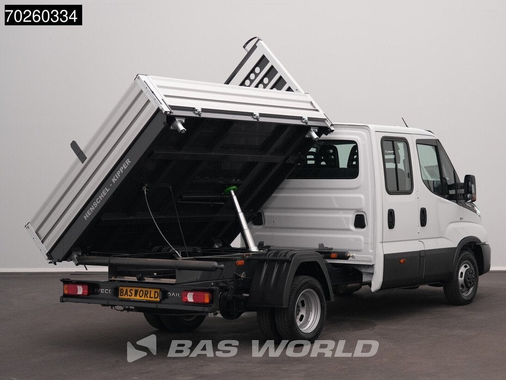 Iveco Daily 35C21 BPM VRIJ! 3-Zijdige Kipper Dubbel Cabine 2, Auto's, Automaat, Stof, Euro 6, 4 cilinders