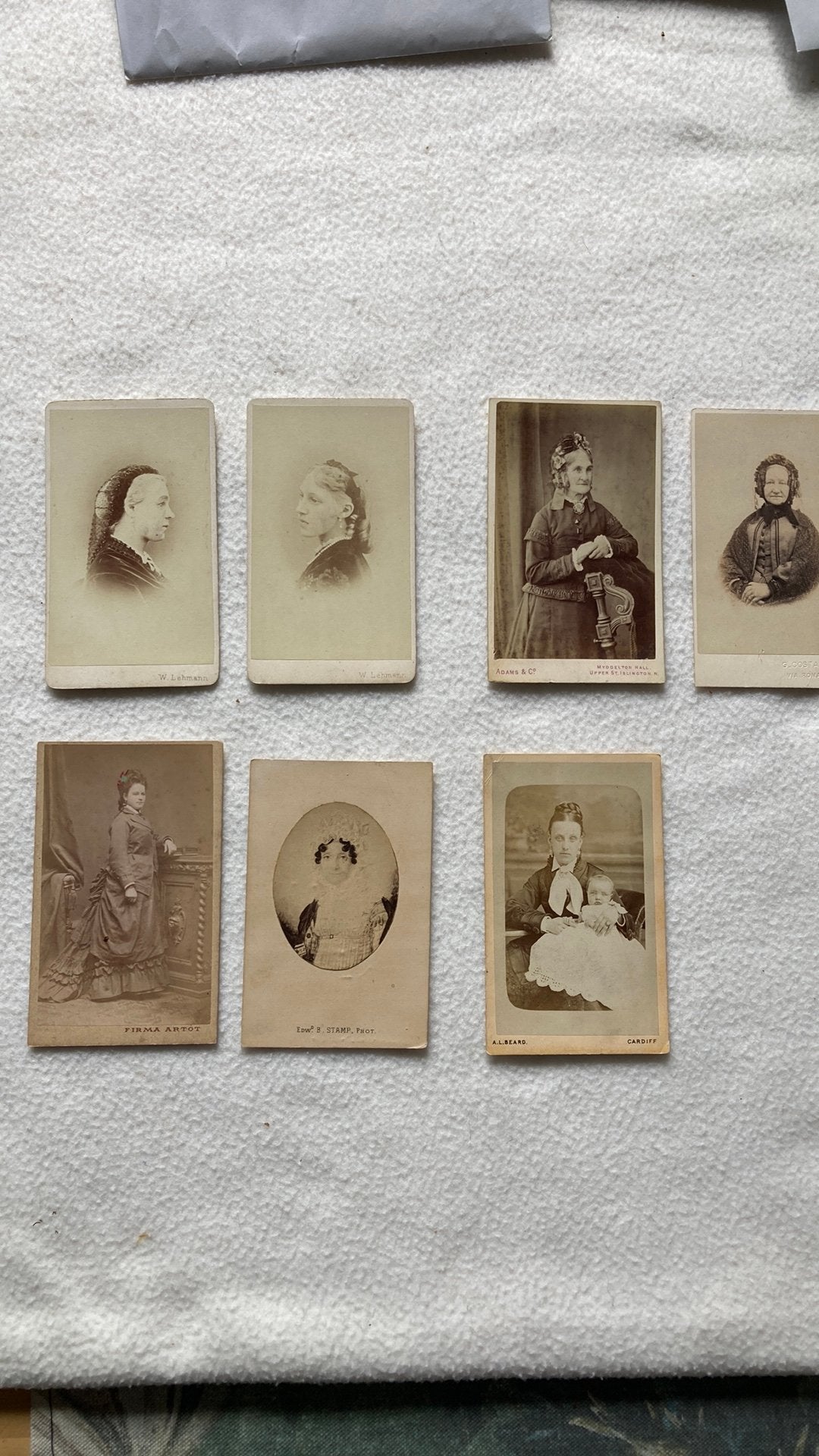 VII.  Cartes de Visite. 19e eeuw. Buitenland. Dames., Gebruikt, Verzenden, Foto, Buitenland