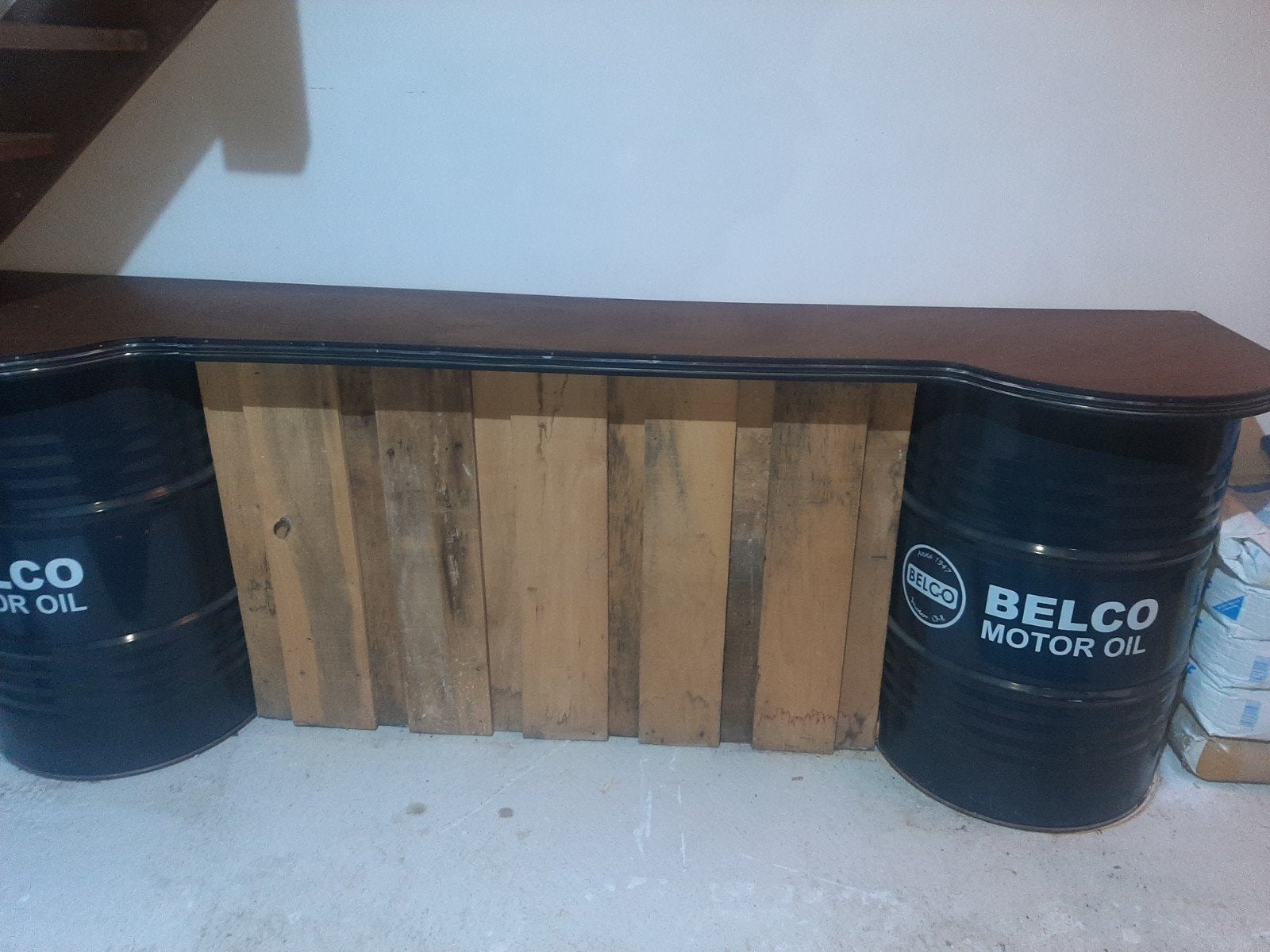 Unieke Bar Man Cave - Olievaten Design, Ophalen, Gebruikt