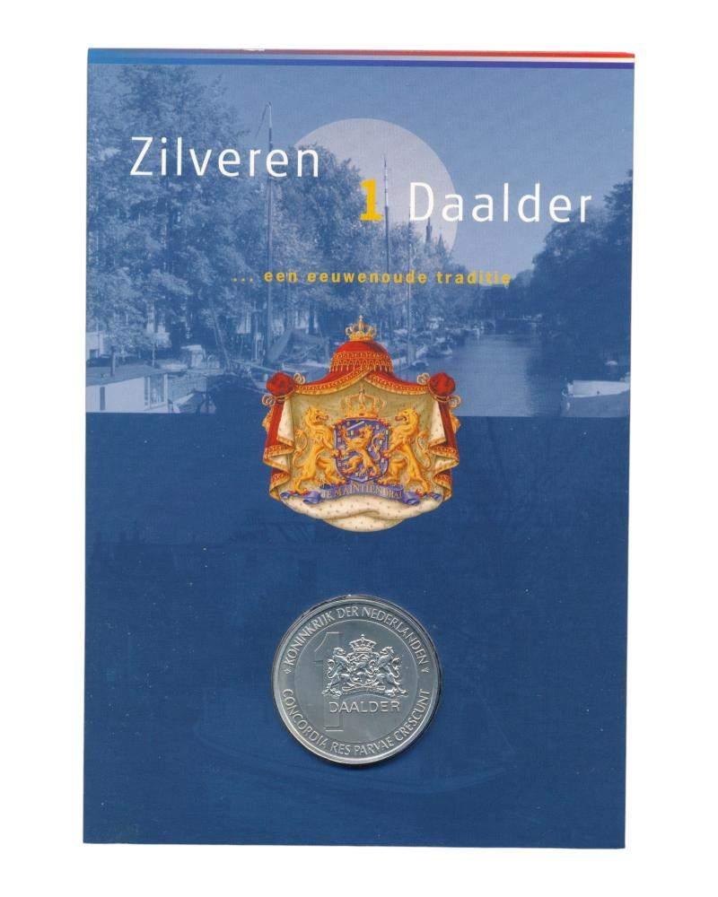 Nederland 1 Daalder 2004 Woonboot Zilver in blister, Postzegels en Munten, Munten | Nederland, Ophalen of Verzenden, Koningin Beatrix