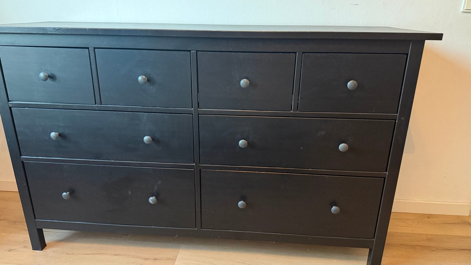IKEA Hemnes ladekast zwart - Nette staat, Ophalen, 5 laden of meer, 150 tot 200 cm, Zo goed als nieuw