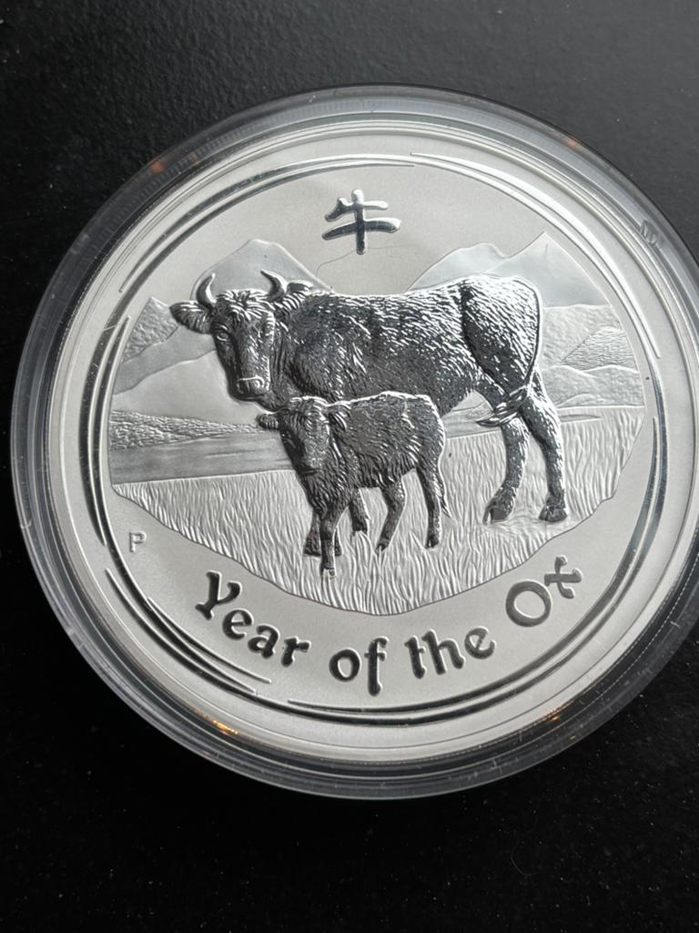 1 kilo zilver lunar 2 year of the Ox 2009 - munt baar, Ophalen of Verzenden, Zilver