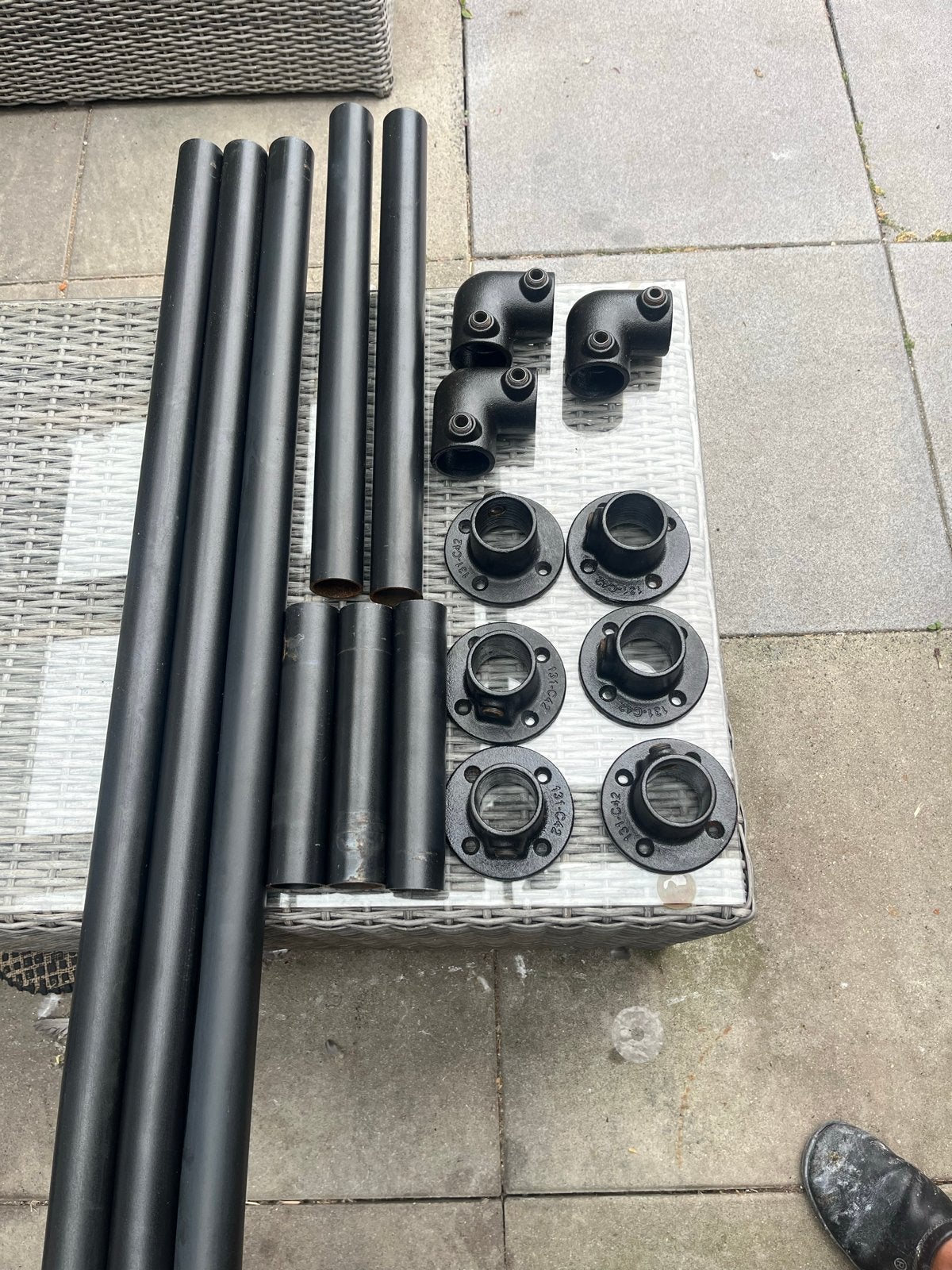 Zwarte metalen buizen en fittingen voor diverse projecten, Ophalen of Verzenden, Gebruikt, Overige merken, Overige typen