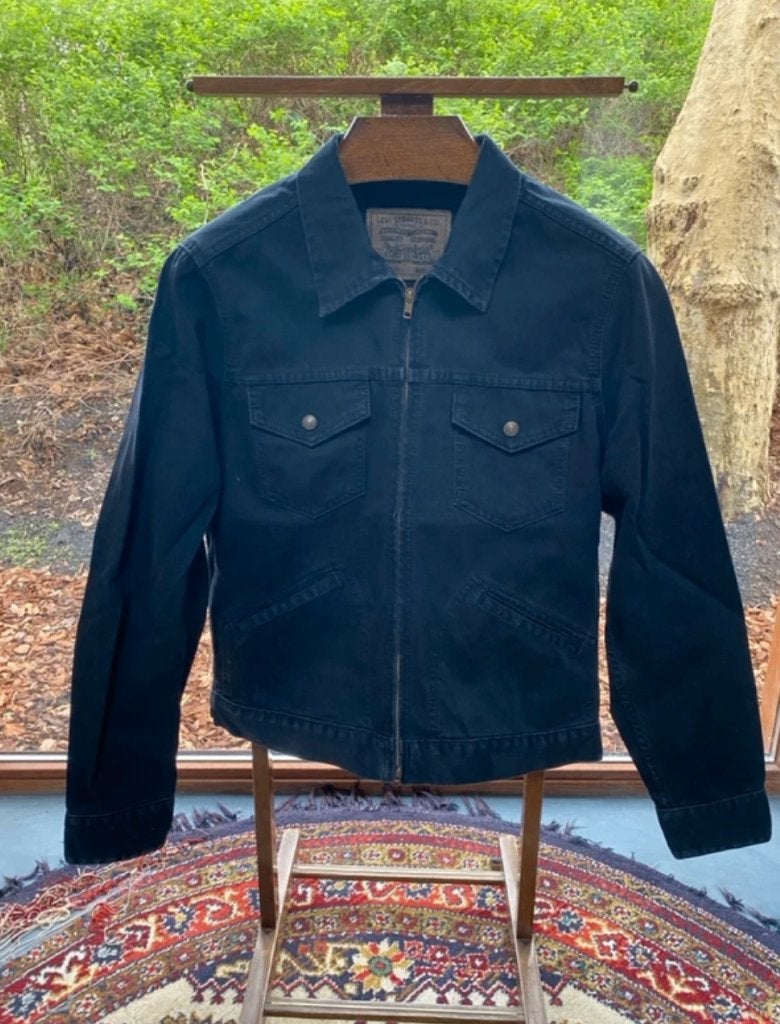 Sale! 25! Levi's 70509 1990s Corduroy Jacket w/ Zipper, Maat 48/50 (M), Zwart, Ophalen of Verzenden, Gedragen