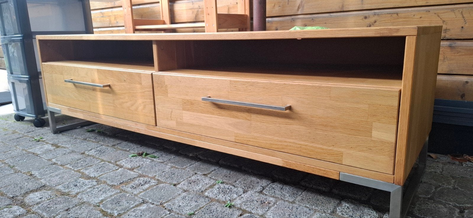 Houten TV-meubel, gratis af te halen voor 7 oktober, Ophalen, Gebruikt