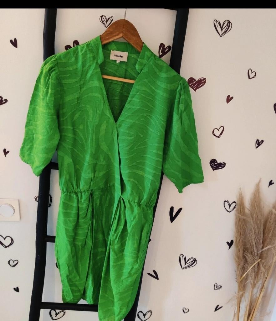 Prachtig groen jurkje van Shoeby, Ophalen of Verzenden, Zo goed als nieuw, Shoeby, Maat 36 (S)